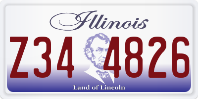 IL license plate Z344826