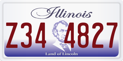 IL license plate Z344827