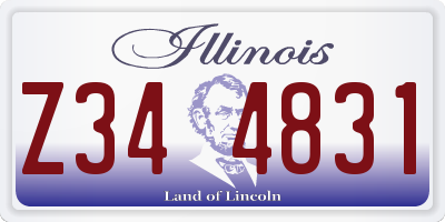 IL license plate Z344831