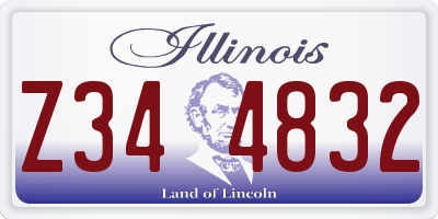 IL license plate Z344832