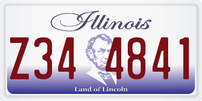 IL license plate Z344841