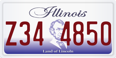 IL license plate Z344850