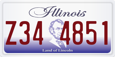 IL license plate Z344851