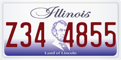 IL license plate Z344855