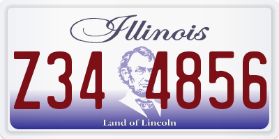 IL license plate Z344856