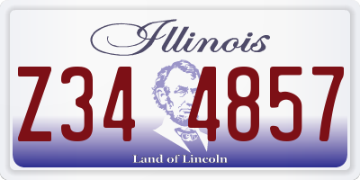 IL license plate Z344857