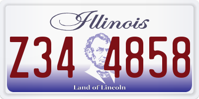IL license plate Z344858