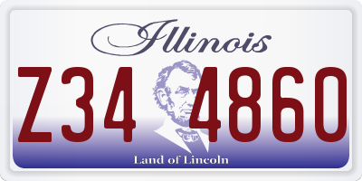 IL license plate Z344860