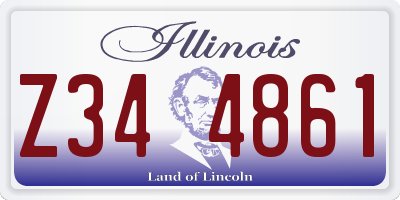 IL license plate Z344861