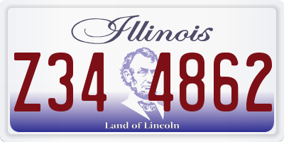 IL license plate Z344862