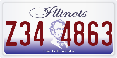 IL license plate Z344863