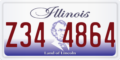 IL license plate Z344864