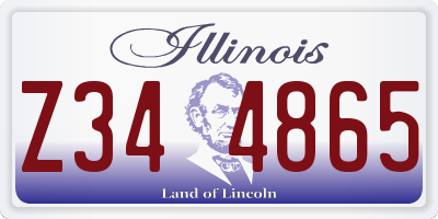 IL license plate Z344865