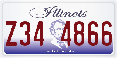 IL license plate Z344866