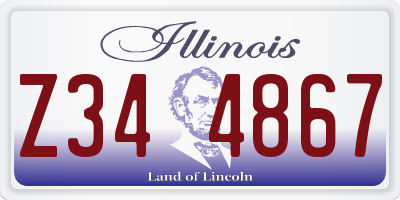 IL license plate Z344867