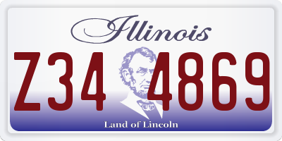 IL license plate Z344869