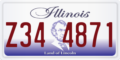IL license plate Z344871