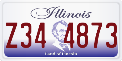 IL license plate Z344873