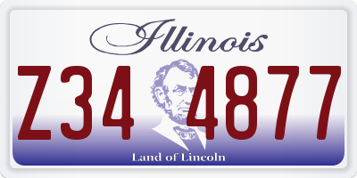 IL license plate Z344877