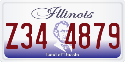 IL license plate Z344879