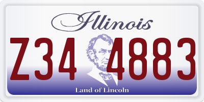 IL license plate Z344883