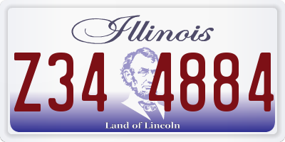 IL license plate Z344884