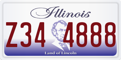IL license plate Z344888