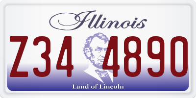 IL license plate Z344890