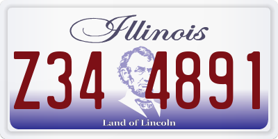 IL license plate Z344891