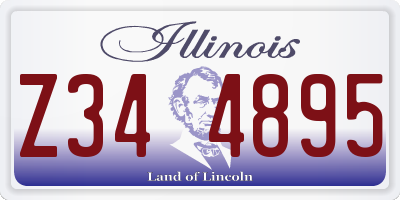 IL license plate Z344895