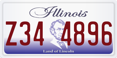 IL license plate Z344896