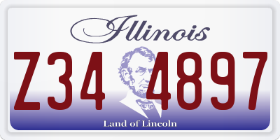 IL license plate Z344897