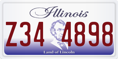 IL license plate Z344898