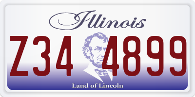IL license plate Z344899