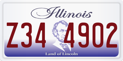 IL license plate Z344902