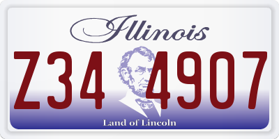 IL license plate Z344907