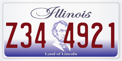 IL license plate Z344921
