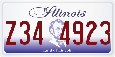 IL license plate Z344923