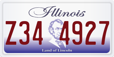 IL license plate Z344927
