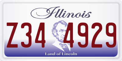 IL license plate Z344929