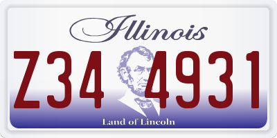 IL license plate Z344931