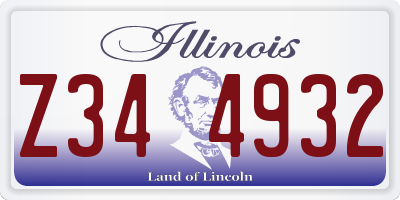 IL license plate Z344932