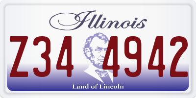 IL license plate Z344942