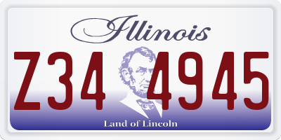 IL license plate Z344945