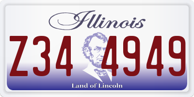 IL license plate Z344949