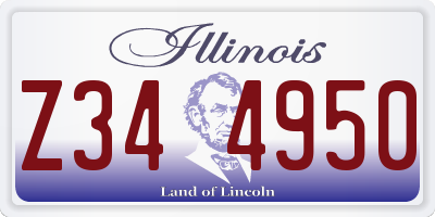 IL license plate Z344950