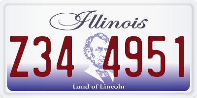 IL license plate Z344951