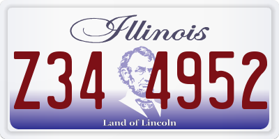 IL license plate Z344952