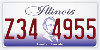IL license plate Z344955