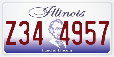 IL license plate Z344957